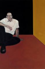 יושב ברגליים משוכלות, שמן על בד, 120/120, 2008