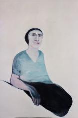 אישה יושבת, שמן על דיקט, 120/160